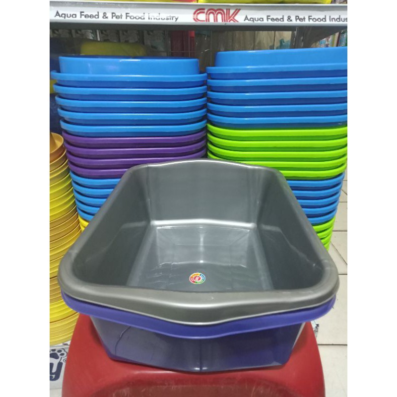 Cat Litter Box Tempat Baskom Pasir PUP Kucing/ Kotak Bak Pasir Kucing/ Komet/ bak pasir M