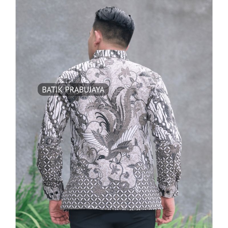 PEKSI LAWASAN Kemeja Batik Pria Modern Lengan Panjang Terbaru Asli Solo - Baju Hem Batik Pria Cowok Kondangan Pesta Kerja