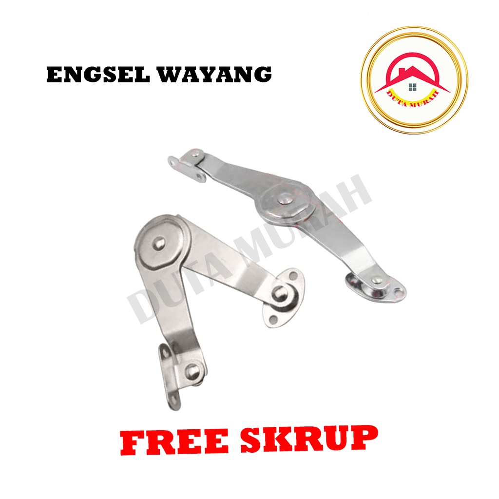 Engsel Wayang Besar / Engsel Salon / Engsel Jendela Free Skrup (1 set)