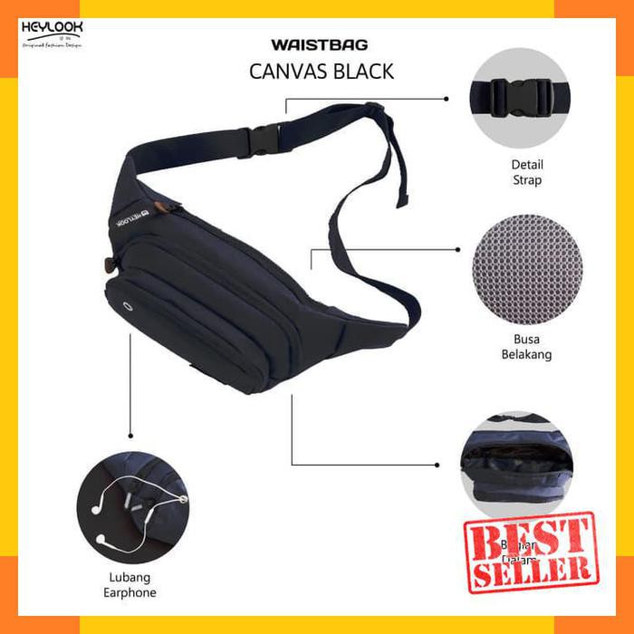 Terlaris TAS SLING BAG ADIDAS PREMIUM / TAS SELEMPANG / WAISTBAG ADIDAS - WB CANVAS NAVY