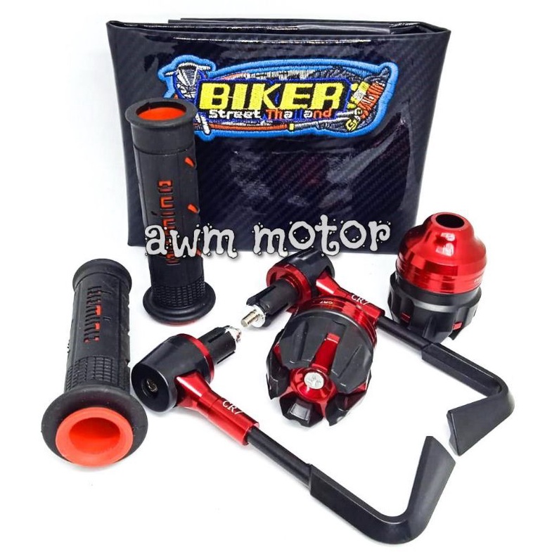 Paket 4in1 Kulit Jok Hitam Plus Proguard L Plus Handgrip Domino Sisik Plus Jalu As Universal