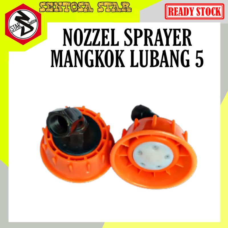 NOZZLE SPUYER SPRAYER LUBANG 5 MANGKOK/ NOSEL SPRAYER MANGKOK LUBANG 5/ NOZEL SPRAYER KABUT