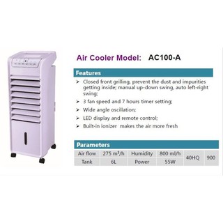 Pendingin Ruangan Portable Midea Air Cooler 6L AC100-A