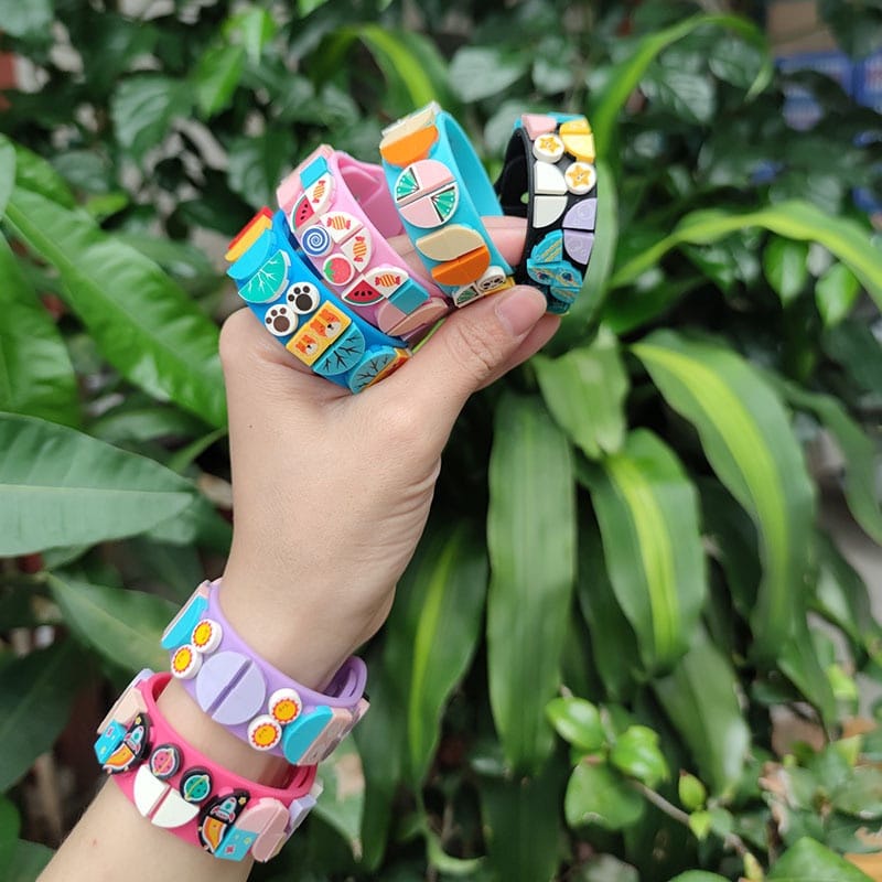 BRACELET BRICKS BLOK BRACELET MAINAN LEGO MAINAN ANAK BALOK GELANG MAINAN PUZZLE GELANG LEGO DOTS