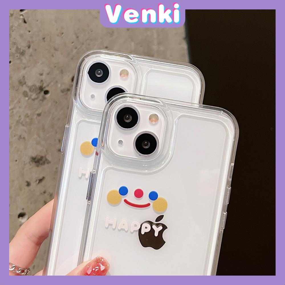 iPhone Case Clear Case Soft Thick TPU Shockproof Super Transparent Protection Camera Plating Button Cute Smiley Simple For iPhone 13 Pro Max iPhone 12 Pro Max iPhone 11 iPhone7Plus