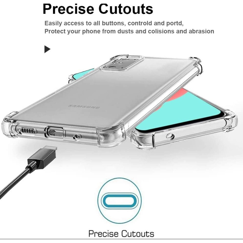 anticrack Samsung A13 A33 A73 A22 A32 A52 A72 A51 A71 A21S case cover anti crack fuze acrylic