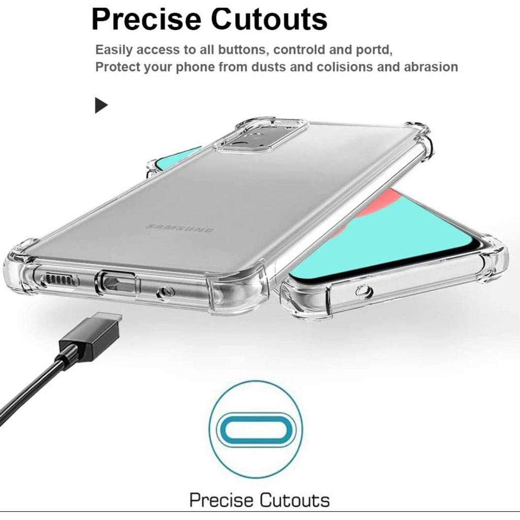 anticrack Samsung A13 A33 A73 A22 A32 A52 A72 A51 A71 A21S case cover anti crack fuze acrylic