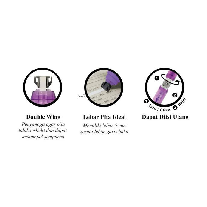 

FABER CASTELL CORRECTION TAPE CHAMELEON + 2 REFILL BAR BLACK