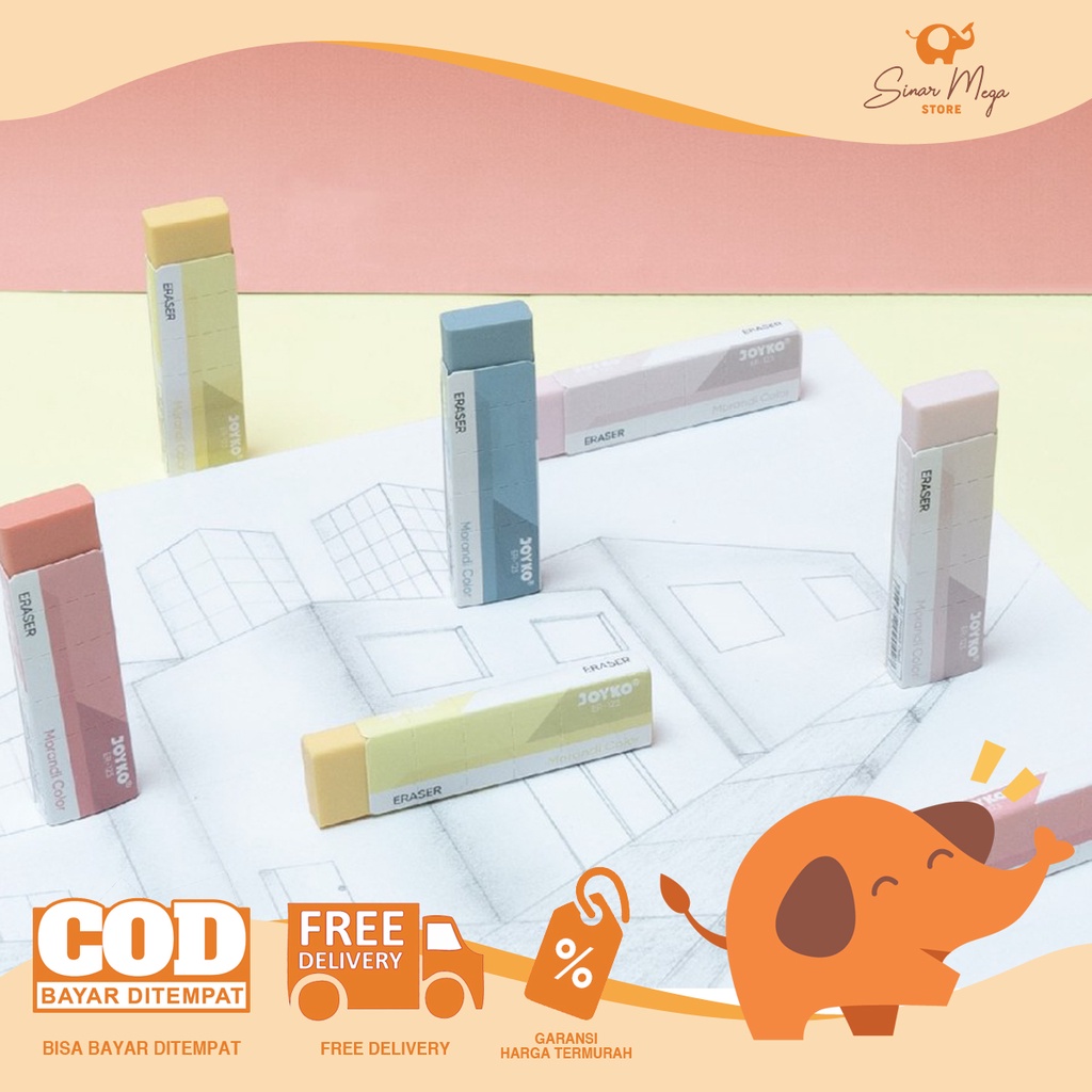 

Joyko Penghapus Eraser ER-123 Morandi Color / Penghapus Warna Warni Murah Berkualitas