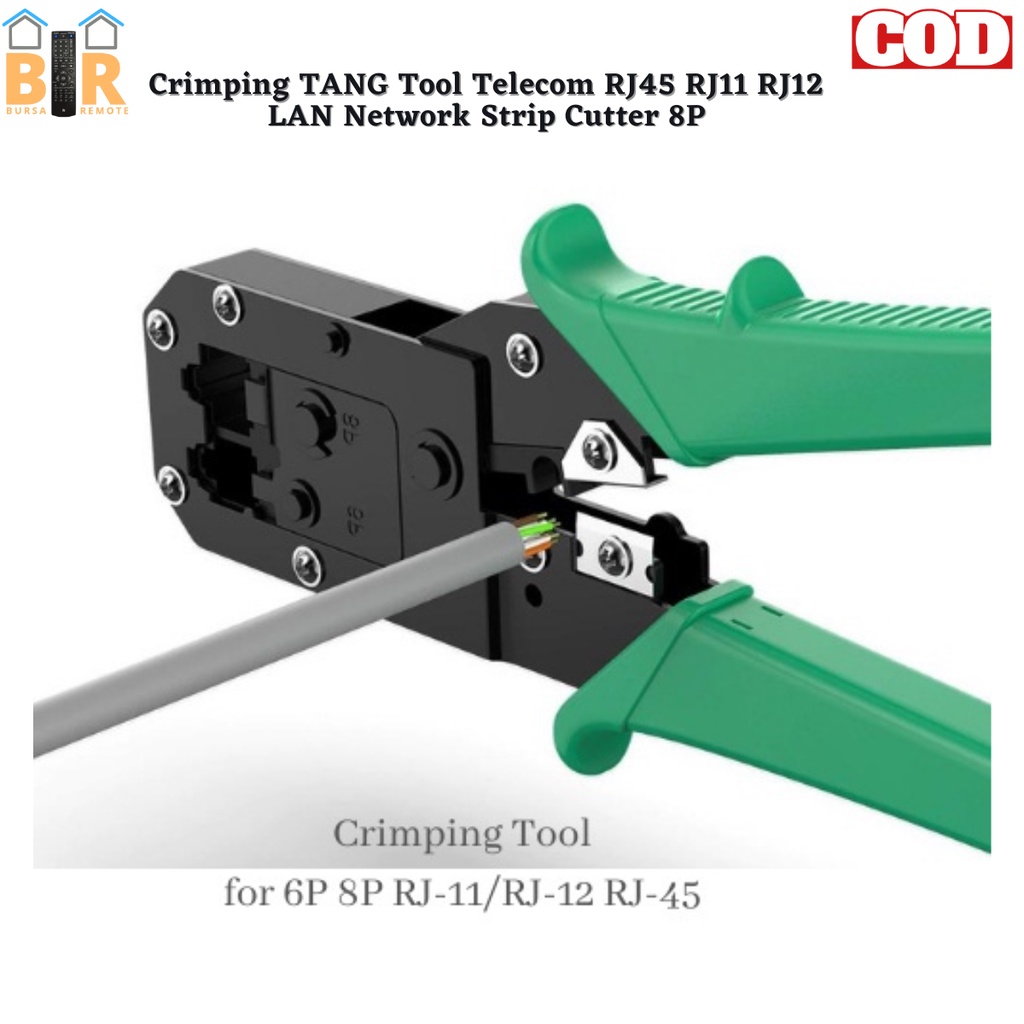 Tang Krimping Tool Crimping TANG Telecom RJ45 RJ11 RJ12 LAN Network Strip Cutter 8p