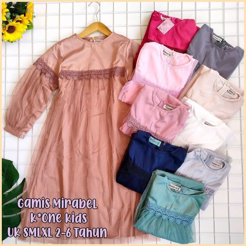 [COD] GAMIS MIRABEL,gamis tile, dress tile, gamis anak bruklat, gamis pesta, gamis bayi