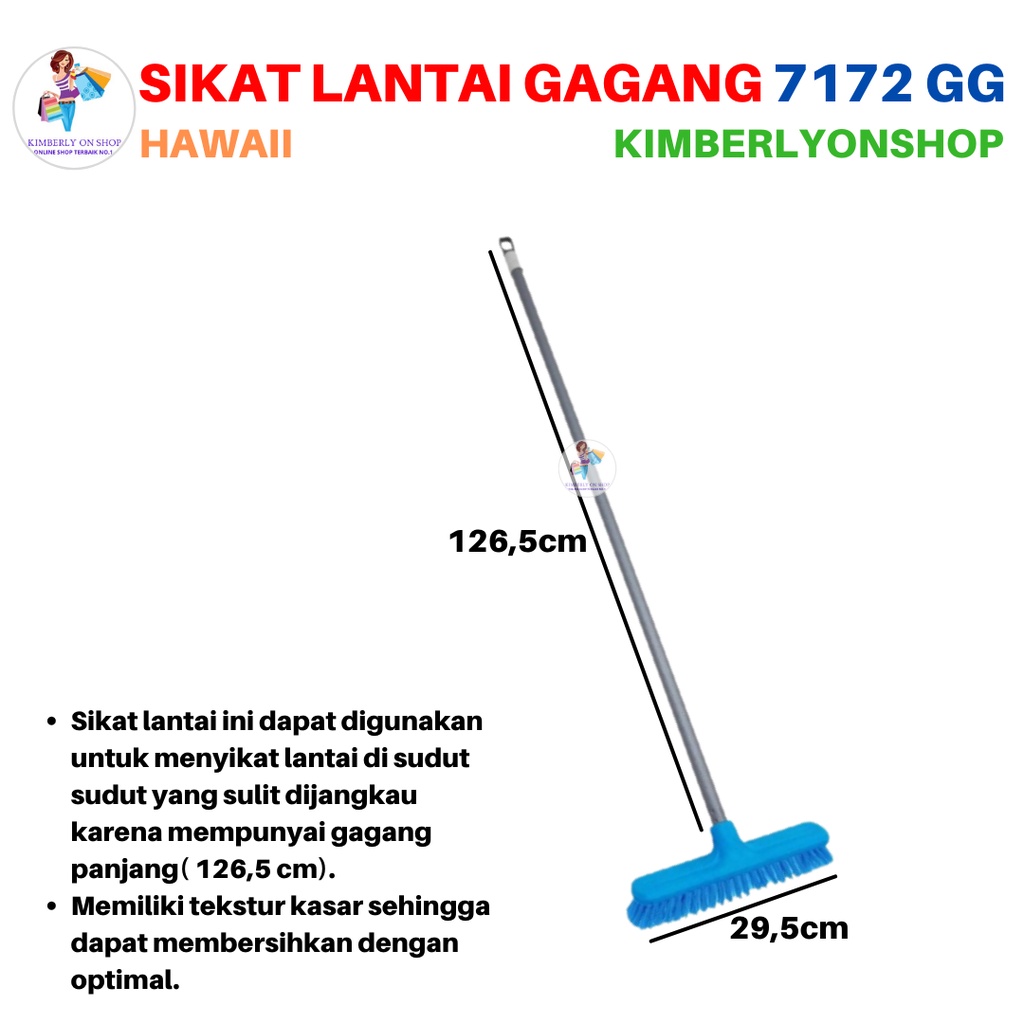 Sikat Lantai Olympic Gagang Metal 7172 GG Hawaii