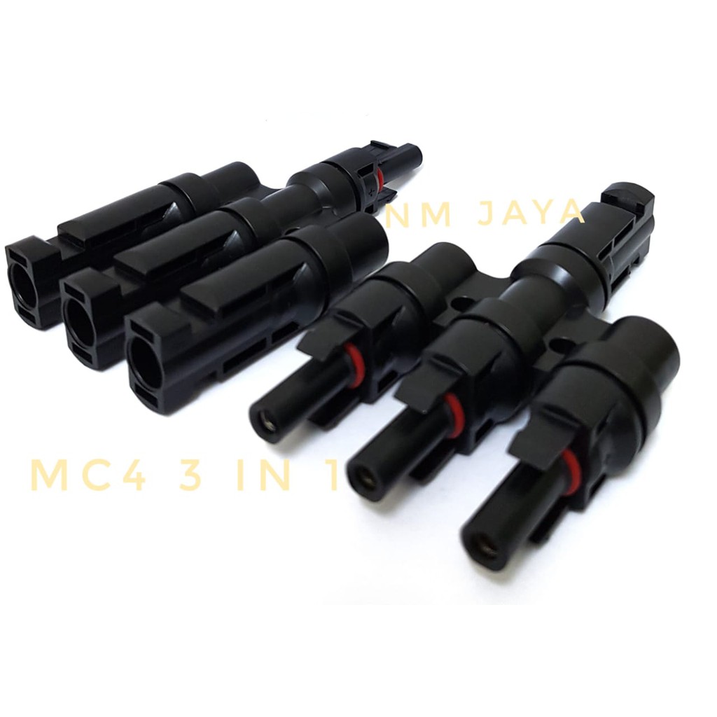 MC4 Connector 3 in 1 cabang 3 Konektor MC4 3in1 1 ke 3 Splitter