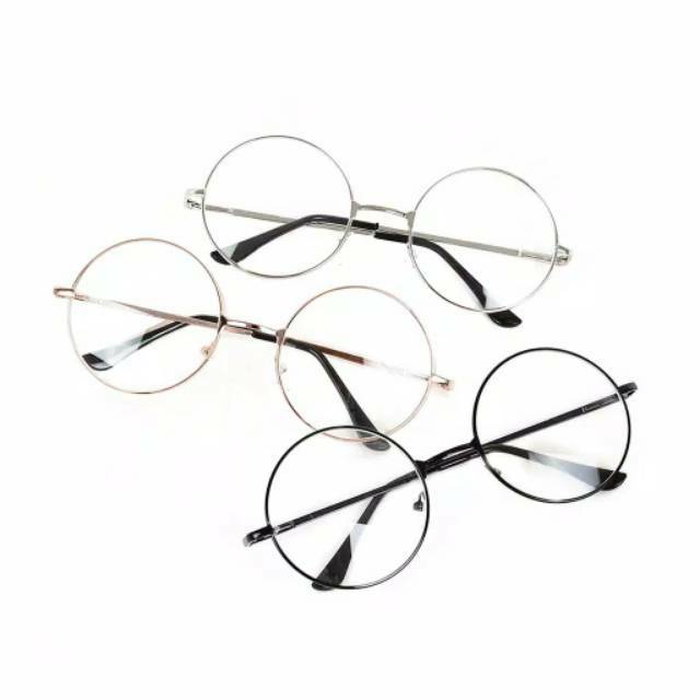 <<BAYAR DITEMPAT>> KACAMATA BULAT PRIA DAN WANITA FRAME TIPIS