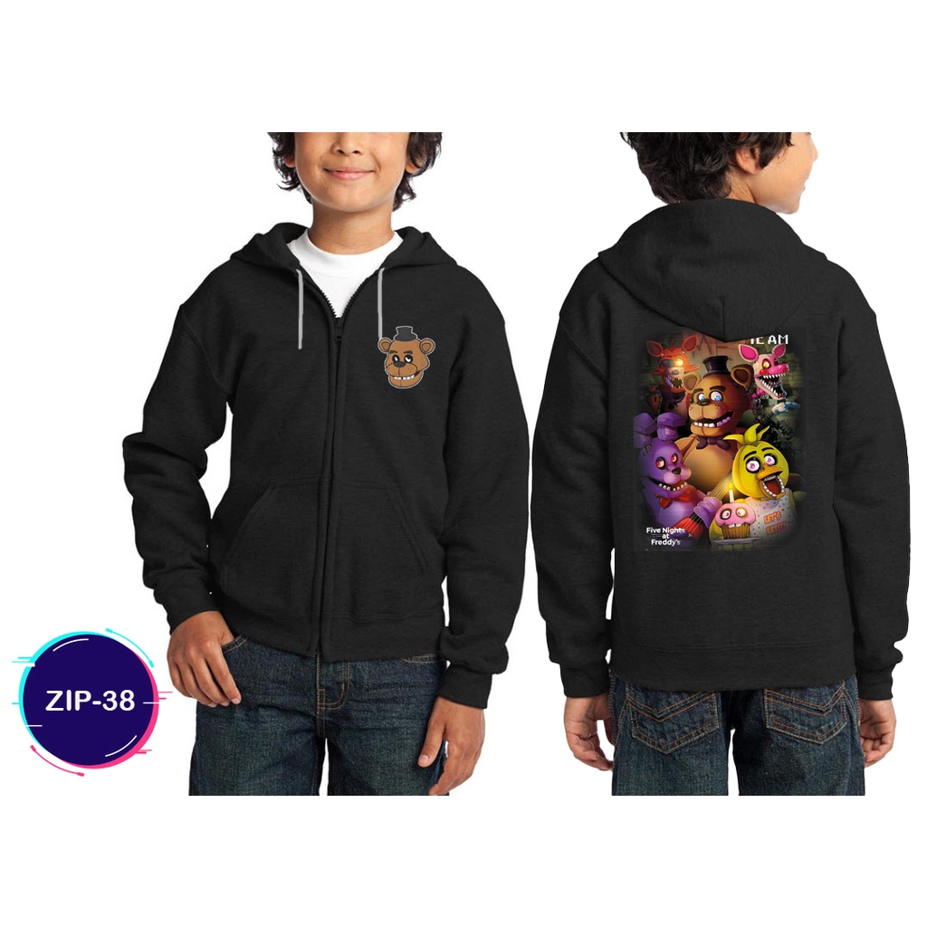 Jaket Anak Five Nights at Freddy Jaket Sweater Hoodie Zipper Trendy #ZIP-38