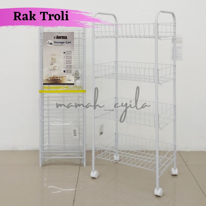Sale  INFORMA Rak 4 Susun Serbaguna Dilengkapi Dengan Roda