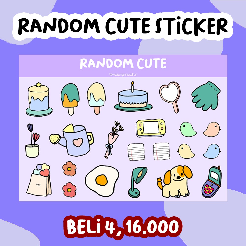 

[BELI 4, 16.000] RANDOM CUTE STICKER AESTHETIC, LUCU, MURAH, BERKUALITAS, ANTI AIR, SUDAH CUTTING