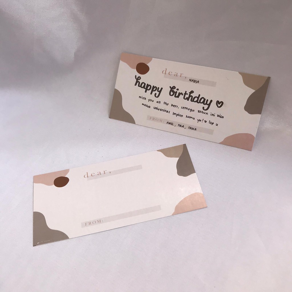 GIFT BOX - kado ulang tahun bungkus hadiah packaging ultah rustic vintage packing birthday message