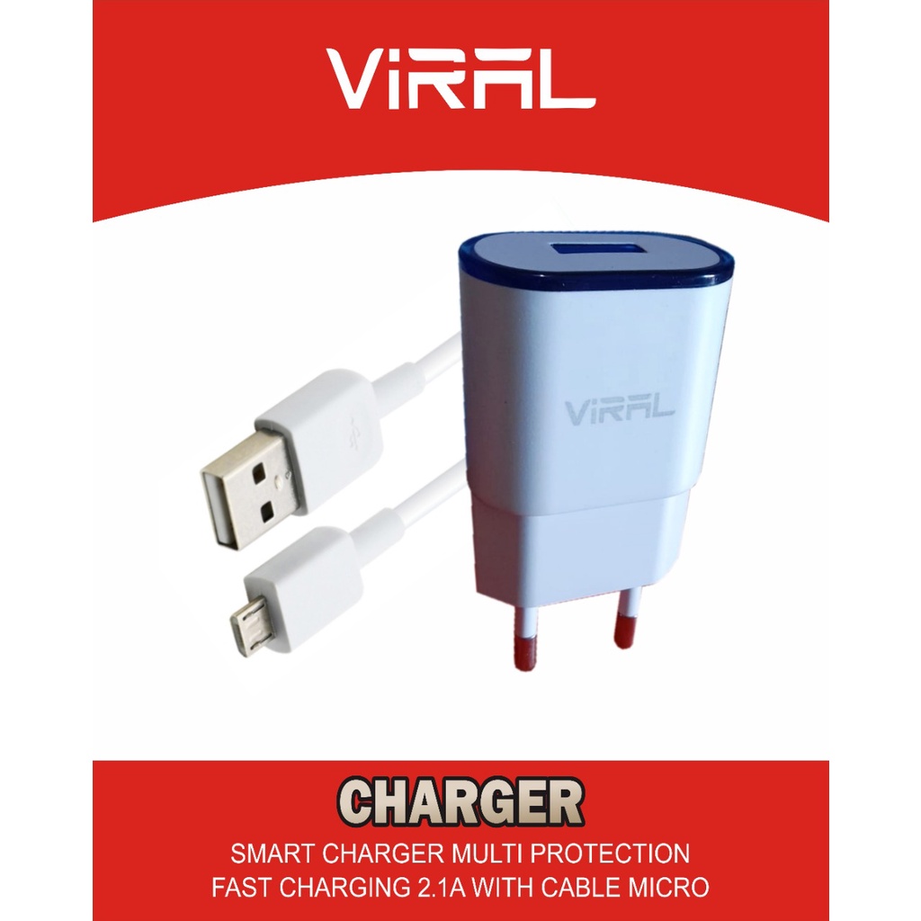 CHARGER VL-01 VIRAL MICRO 2.1A LED LAMP