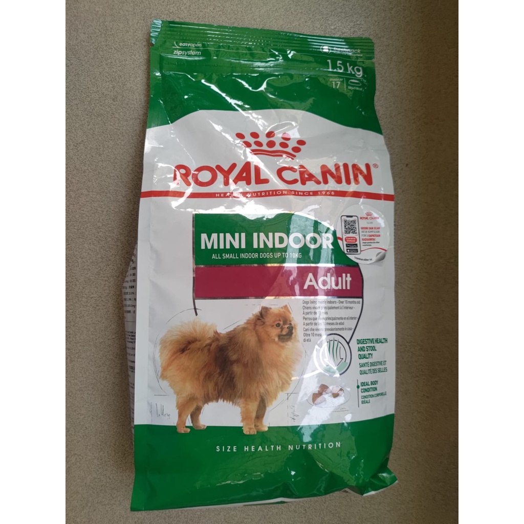 Royal Canin Mini Indoor Adult Dog Food Freshpack 1.5kg