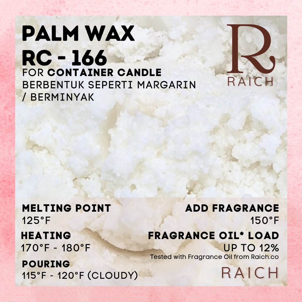 20KG PALM WAX - CONTAINER RC-166 100% Pure / Bahan Baku Scented Candle Natural Lilin Sawit Aromaterapi Eco Friendly