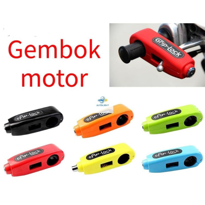 Kunci Gembok Motor Griplock Caps Lock Anti Maling Pengaman Stang Sepeda Motor