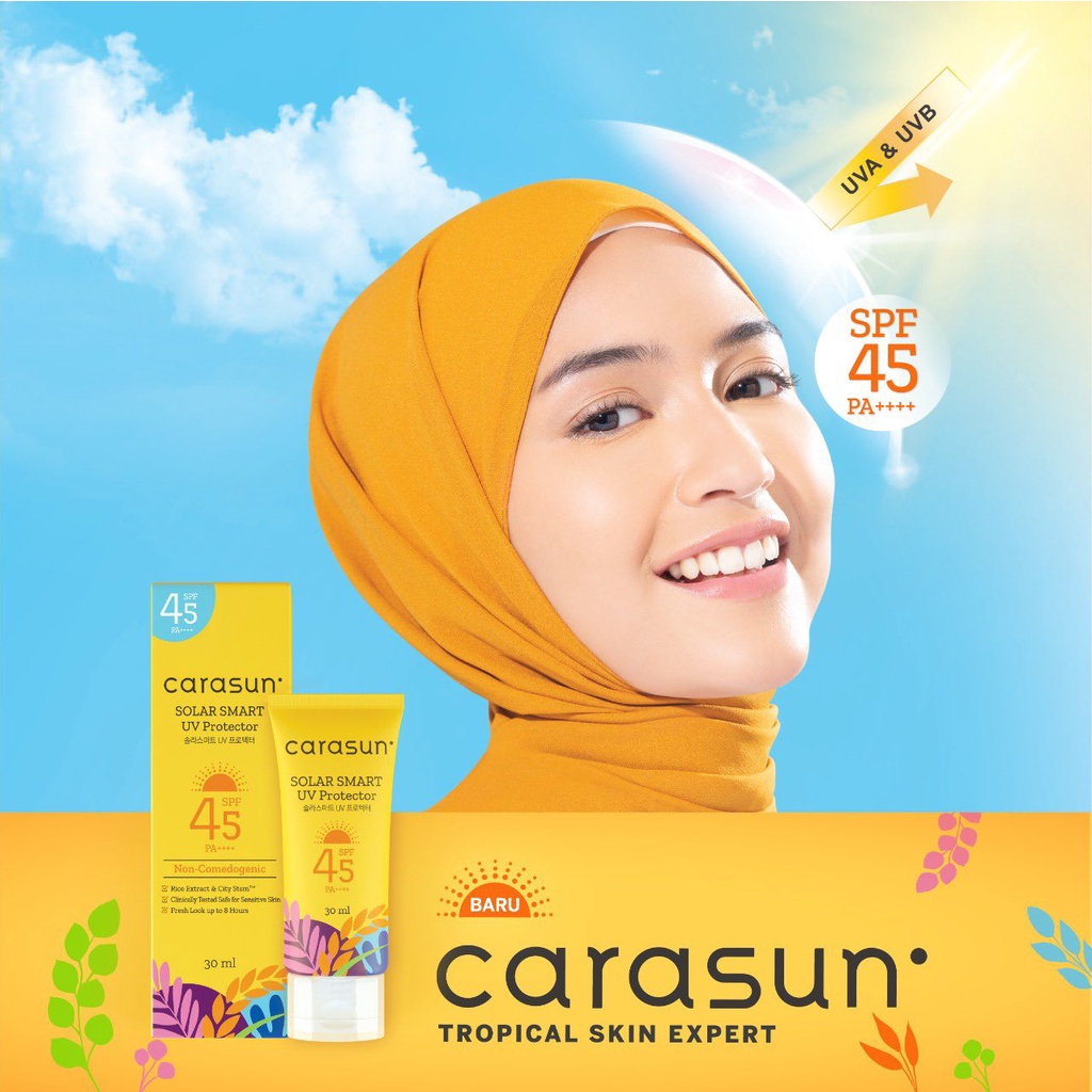 CARASUN SOLAR SMART UV PROTECTOR SPF 45 SUNSCREEN - 30ml