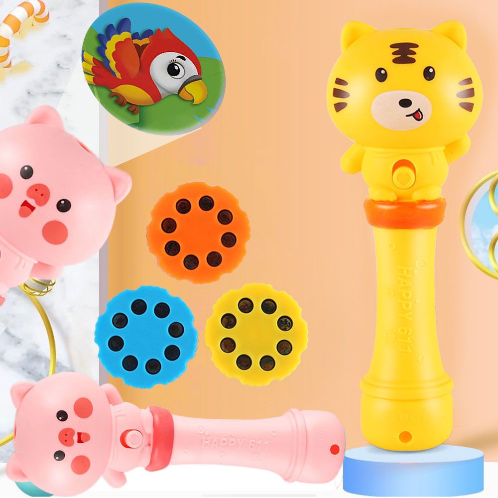 Wonderful Mainan Edukasi Buku Cerita Tidur Dengan Lampu Senter Proyektor Slide Motif Kartun Untuk Anak