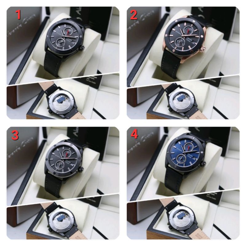 ORIGINAL GARANSI RESMI 1 TAHUN JAM TANGAN PRIA ALEXANDRE CHRISTIE AUTOMATIC KULIT STRAP ARLOJI WATCH