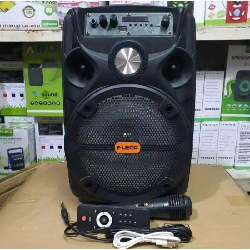 SPEAKER BLUETOOTH FLECO 8'5 INCH FL-995C/D FREE MIC KAROKE + REMOTE