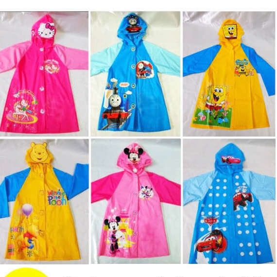 Jas Hujan Anak Karakter/Rain Coat/Jas Hujan Terusan