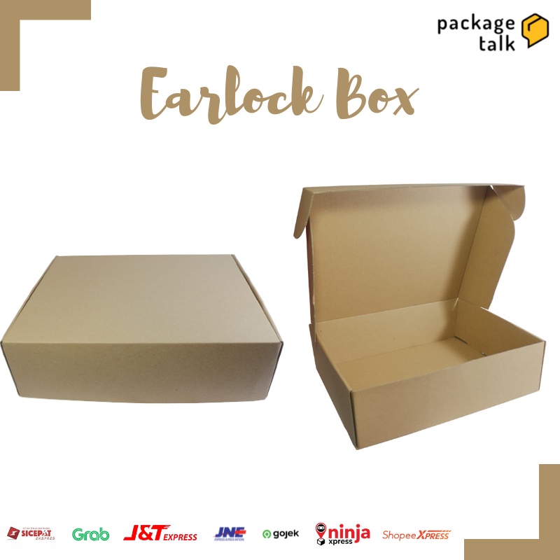 

Packagetalk - corrugated box kotak kardus box coklat bahan corrugated eflute premium kotak kardus karton box polos coklat model earlock dan lock atas ready stok silahkan pesan