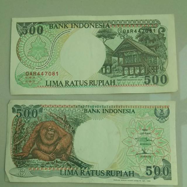 Uang indonesia 500 th 1992