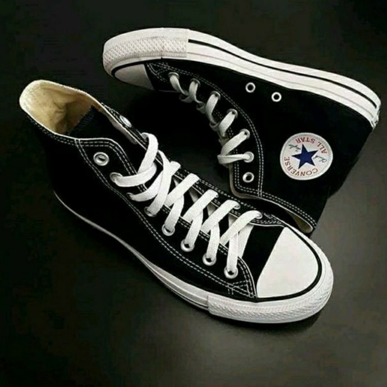 Sepatu Allstarr Converss Classic Black Tinggi sepatu kets / sepatu sneakers termurah berkualitas