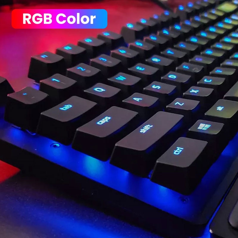 Paket Keyboard dan Mouse RGB Gaming/Set Gaming Mouse dan Keyboard USB Cable RGB keyboard gaming