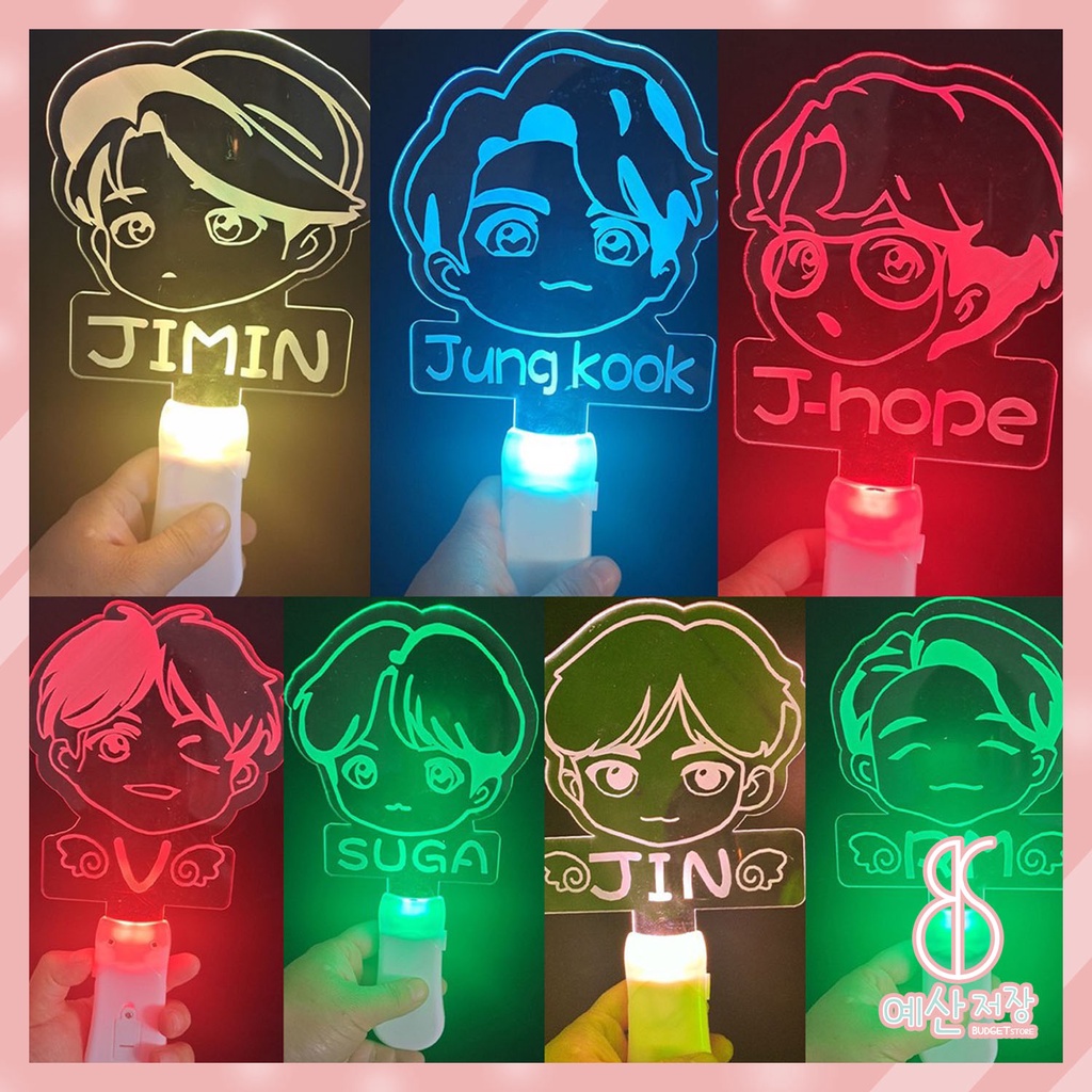 [BS] BISA COD Light Stick AKRILIK PUTIH BTS BT21 Lampu Concert KPOP Lamp - KP479