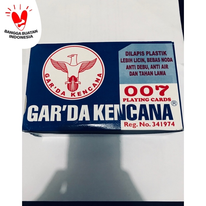 [1 Deck] Kartu Remi Garda Kencana 007 Kartu Poker Playing Cards - Random Colour