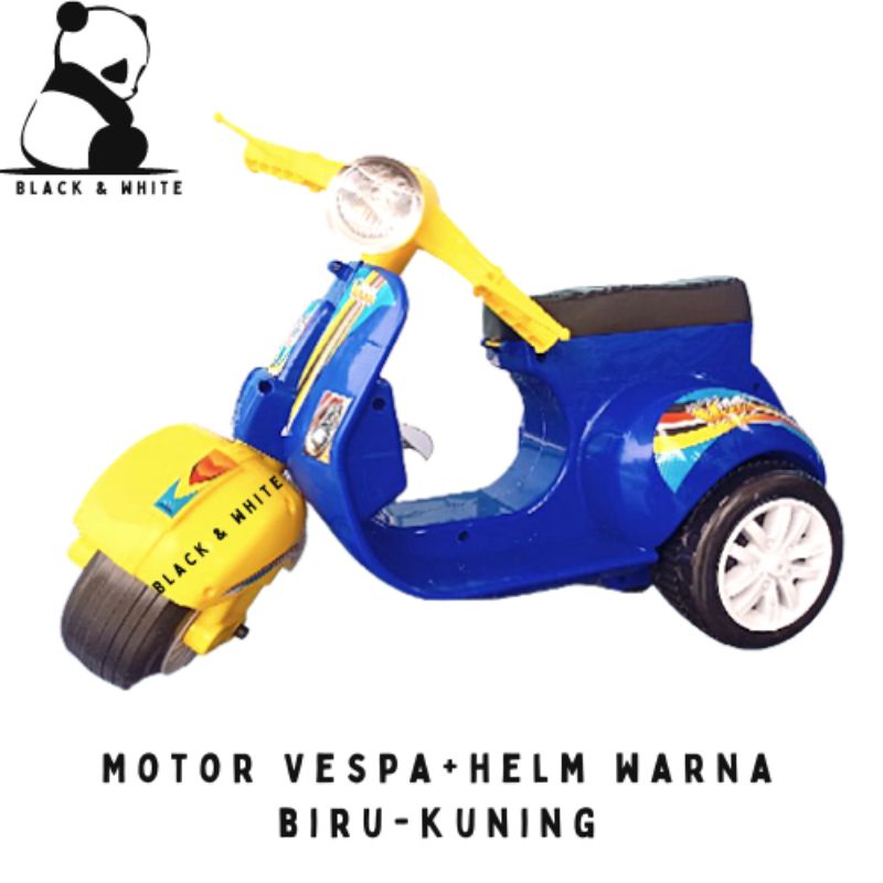 Mainan Motor Vespa Anak Mini Dorong Motor Motoran Sepeda Roda Tiga 3 Skuter Anak