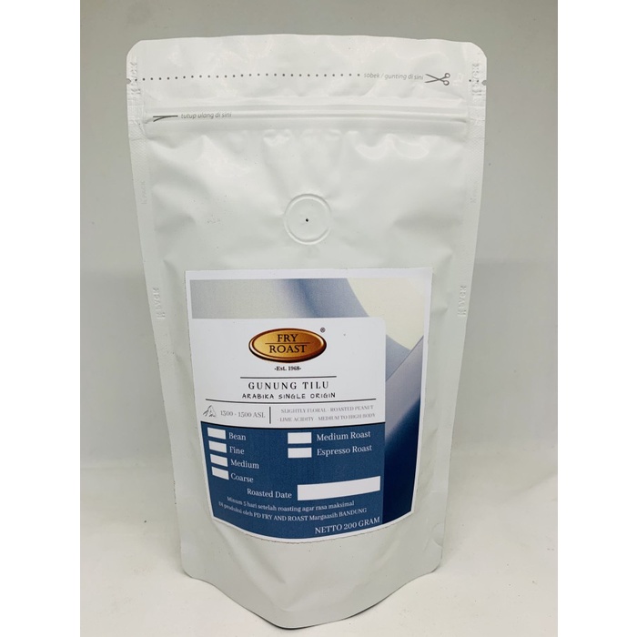 

201ggffg Kopi Arabika Gunung Tilu 200 Gram Biji Dan Bubuk - Biji Ds20X11