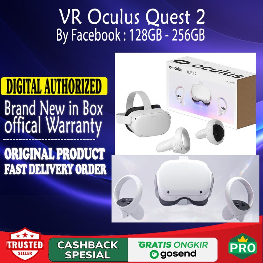 New Oculus Quest 2 Advanced AllinOne VR Virtual Reality Gaming 128GB 256GB