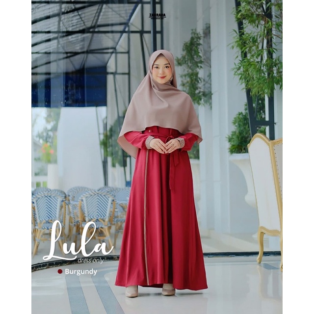 gamis murah gamis harian nyaman dipakai LULA DRESS by ZAHRANA