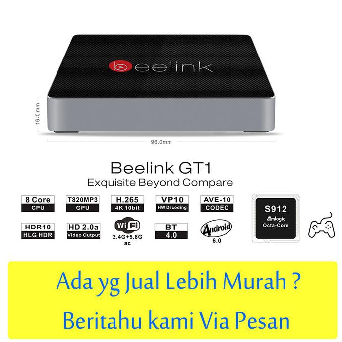 Ready&Siapkirim Android Tv Box Beelink Gt1-2Gb+16Gb + Kodi Octa Core Amlogic S912