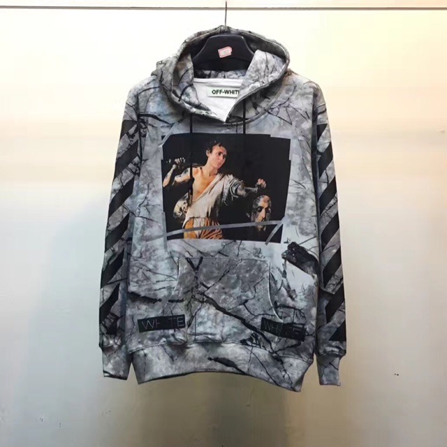 off white marble hoodie