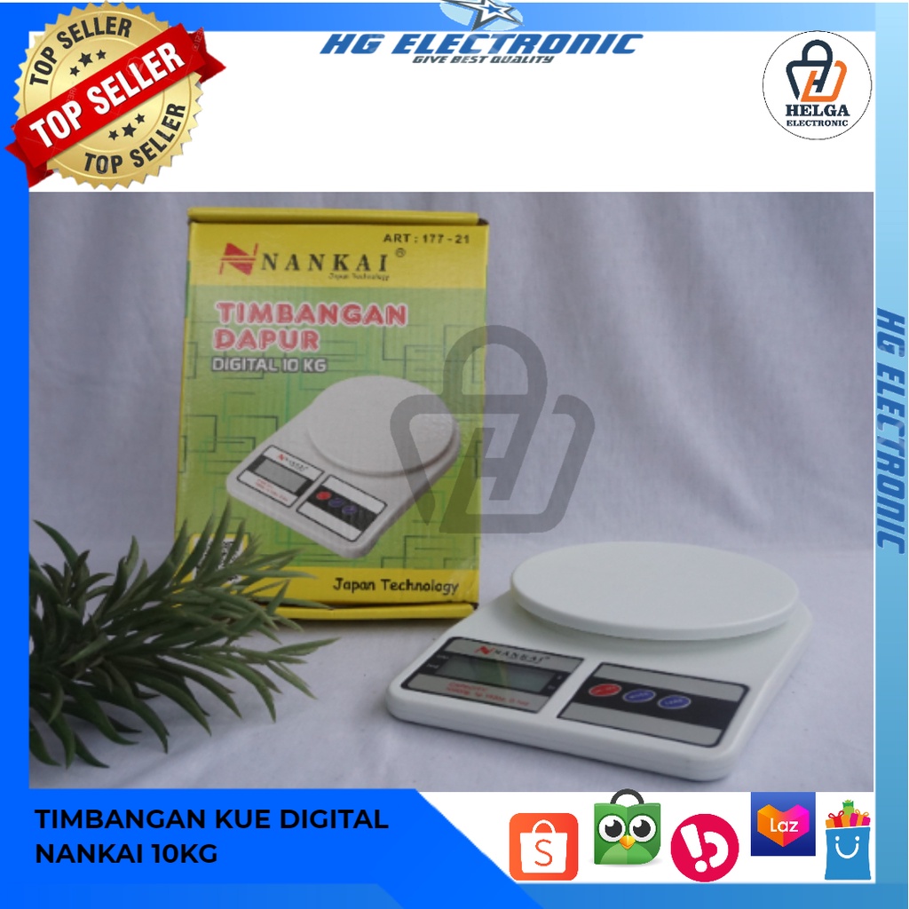 TIMBANGAN KUE DIGITAL NANKAI 10KG / TIMBANGAN KUE TERLARIS / TIMBANGAN BUAH / TIMBANGAN DIGITAL