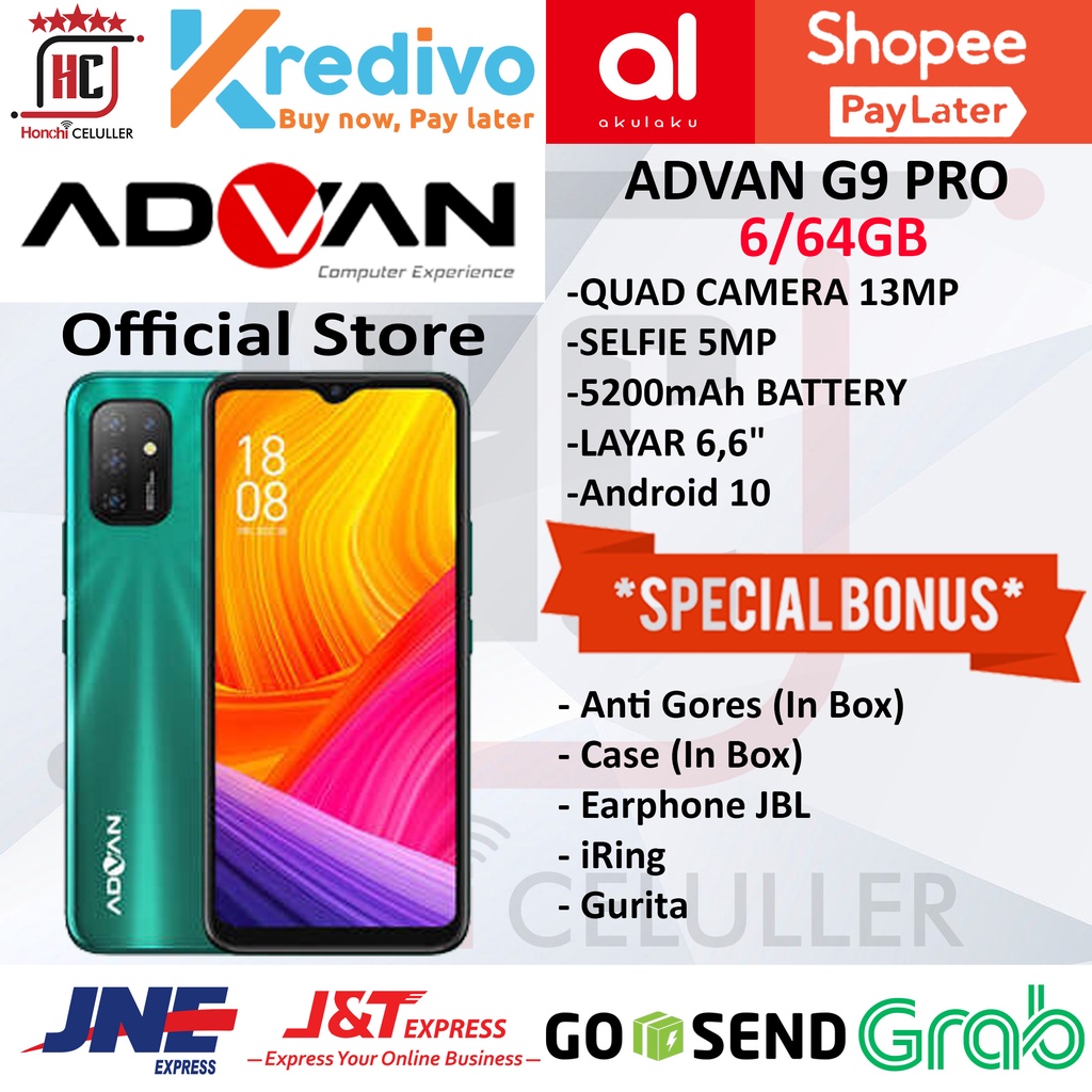 ADVAN G9 PRO RAM 6GB ROM 64GB 6/64GB GARANSI RESMI ADVAN INDONESIA