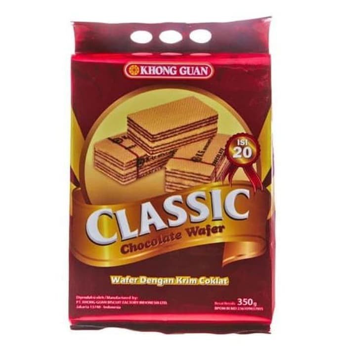 

Khong Guan Classic Chocolate Wafer - 350 gr - isi 20