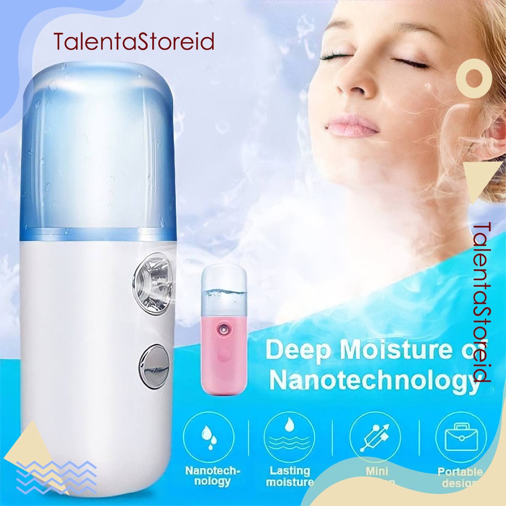 Nano Spray Face Mist Facial Moisturizing Wajah USB Botol Kecil Sprayer Disinfektan