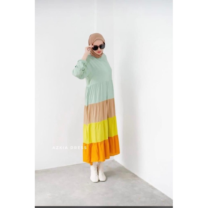 Azkia Dress / gamis terbaru / homedress terbaru / gamis nagita