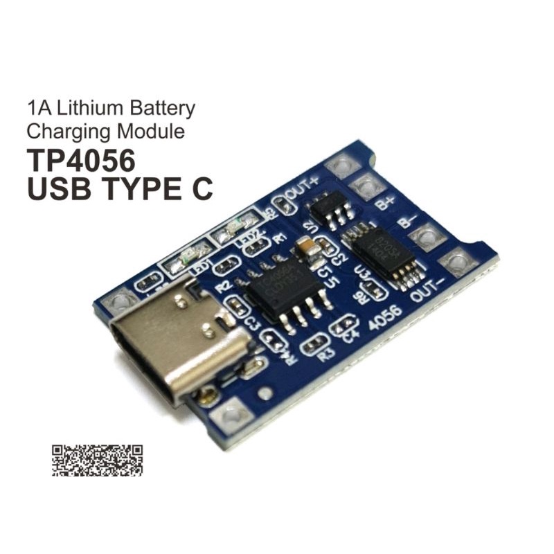 Modul charger TP4056 model usb tipe C
