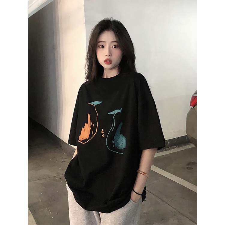 kaos oversize wanita / orangepear